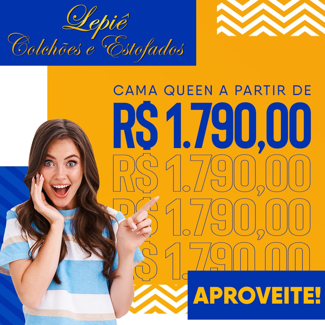 Lepiê Colchões: acorde feliz, conjuntos queen a partir de R$ 1.790,00