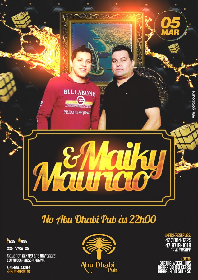 Abu Dhabi Pub - Flyer -  maiky e mauricio - 05MARSAB