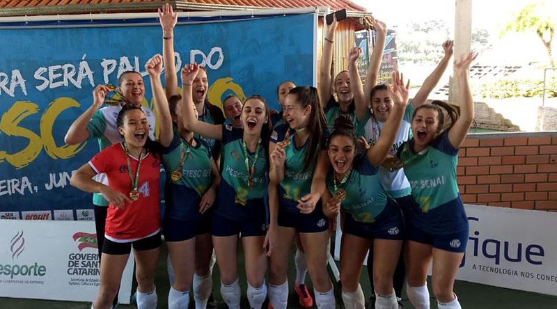 Senai sagrou-se campeã do voleibol feminino I Foto: Divulgação