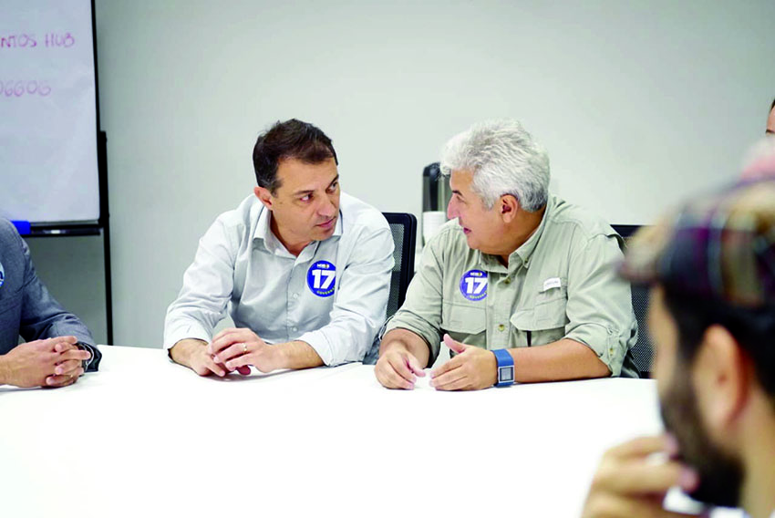 Moisés e Marcos Pontes se encontraram nesta terça-feira, na Capital | Foto Divulgação/PSL