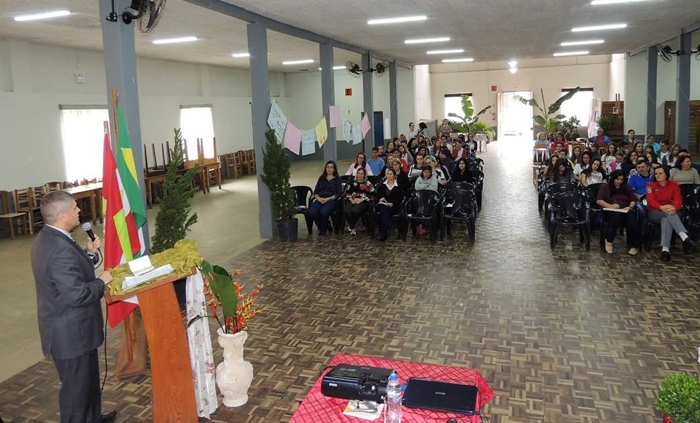 Promotor Rafael Meira Luz apresentou palestra durante a conferência | Foto: Divulgação/Prefeitura de Corupá
