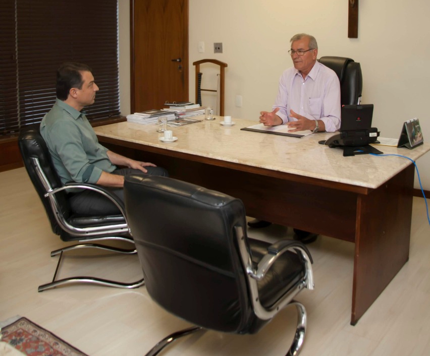 Governador eleito Carlos Moisés teve reunião a portas fechadas com deputado Silvio Dreveck | Foto Susi Padilha
