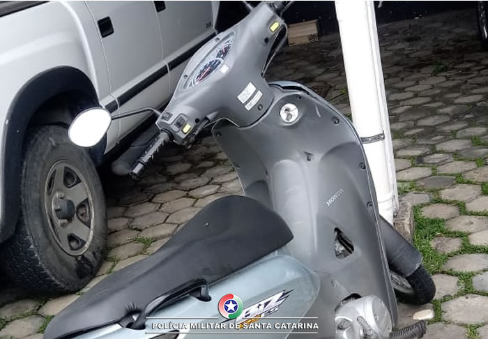 PM recupera Honda Biz furtada em Jaraguá do Sul