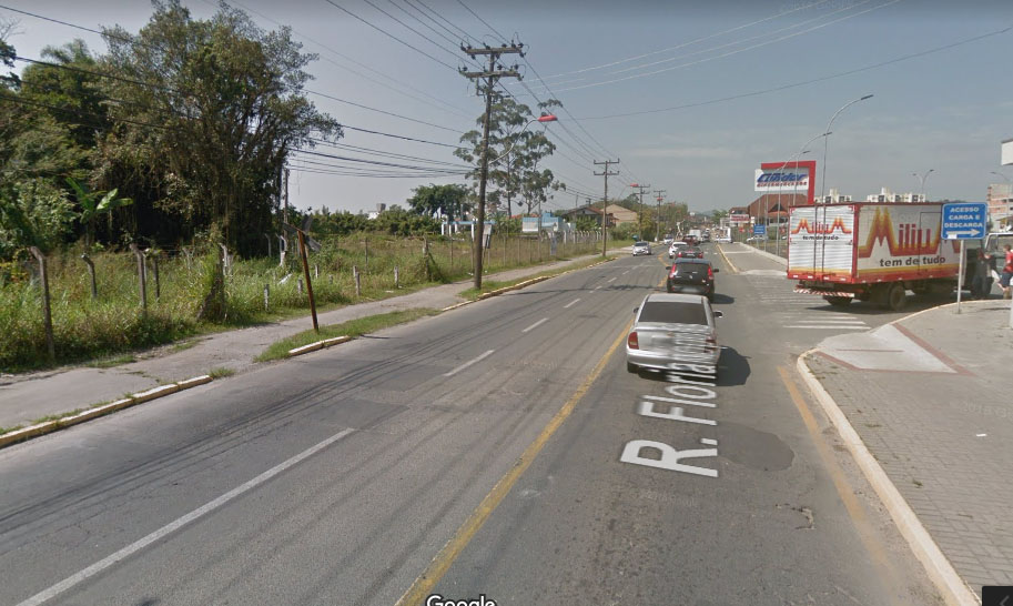 Bomba que vai melhorar o abstecimebto de água na Zona Sul será instalada na rua Florianópolis | Imagem Reprodução Google Street View