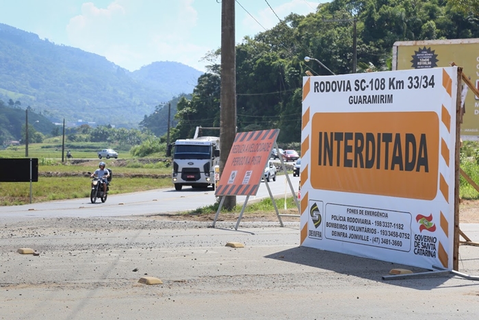 Rodovia SC-108 já está a quase 50 dias interditada | Foto Eduardo Montecino/OCP News