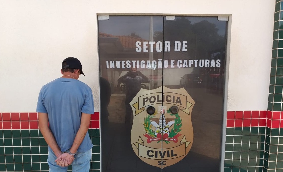 Em Pinhalzinho, a Delegacia de Polícia da Comarca prendeu preventivamente um homem de 35 anos | Foto Polícia Civil