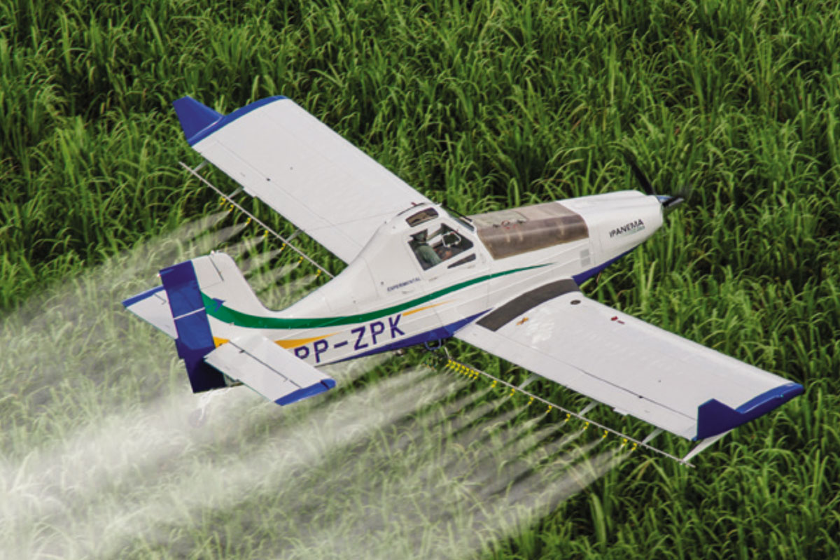 Avião de uso agrícola servirá de plataforma de testes. Foto: Divulgação/Embraer