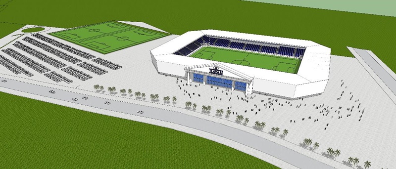 Fachada do estádio será igual da loja de departamentos | Foto: Divulgação