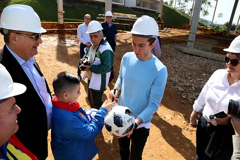 Jogador visitou as obras do centro esportivo no mês passado | Foto Eduardo Montecino/OCP News