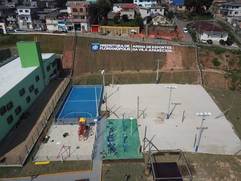 Arena terá quadras de Vôlei de Praia, Beach Soccer, Futevôlei, Basquete e Futsal | Foto PMF/Florianópolis