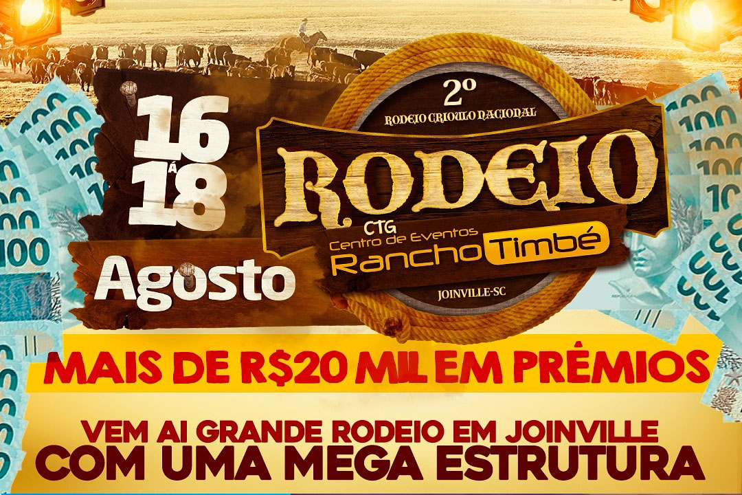 Evento tradicionalista ocorre de 16 a 18 de agosto em Joinville | Imagem Divulgação