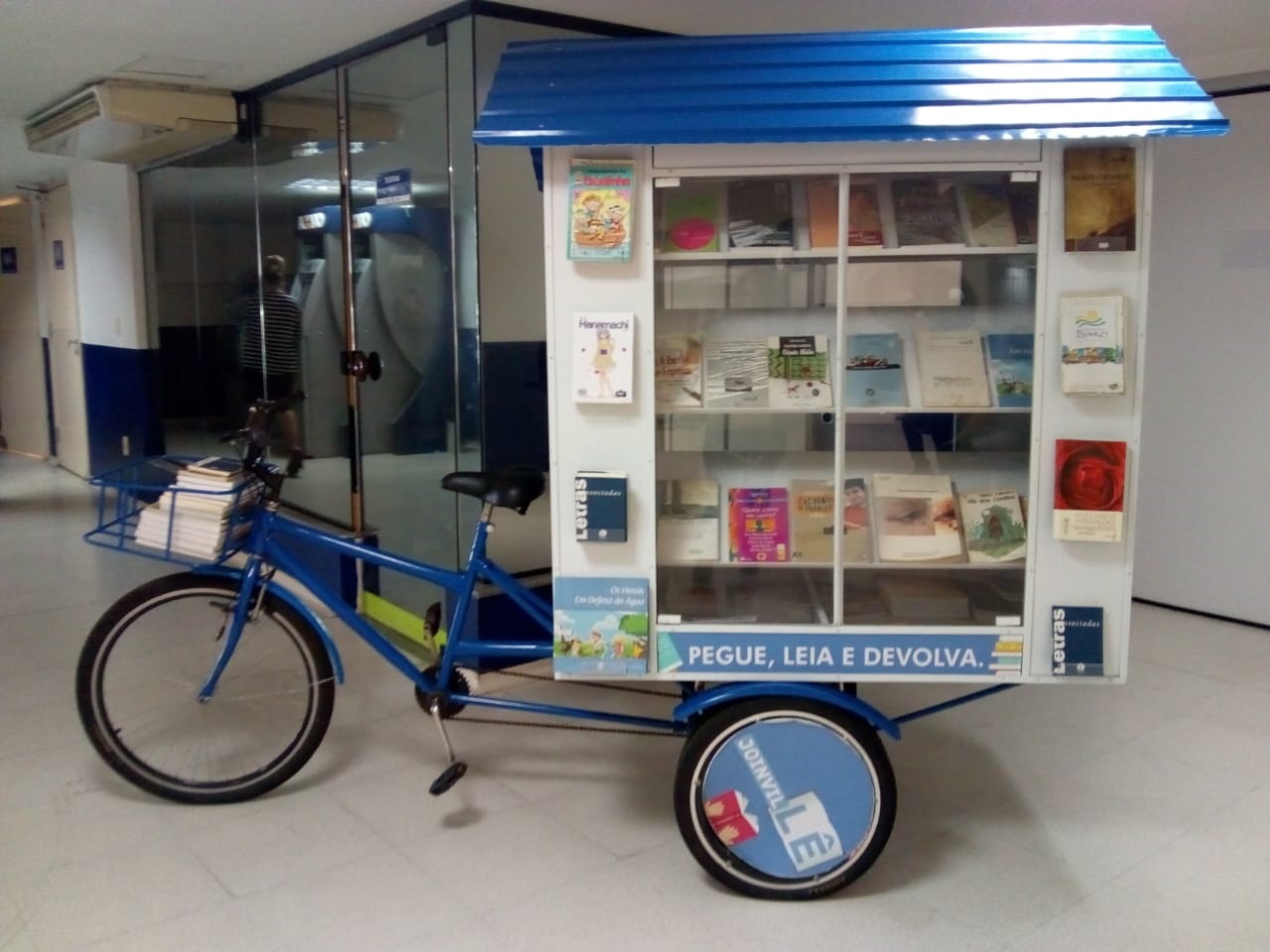 Biblioteca itinerante ficará no Hospital São José até fevereiro de 2020 | Foto: Divulgação/Secom/Prefeitura de Joinville