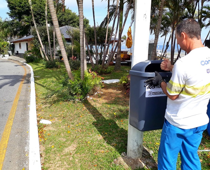 Novas lixeiras estão sendo instaladas na Capital | Foto PMF/Divulgação