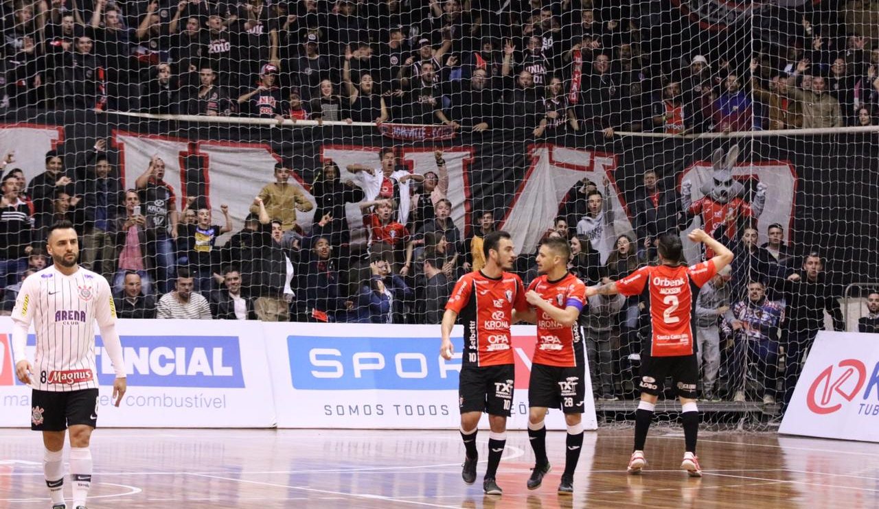 Liga Nacional de Futsal divulga data da primeira partida entre JEC/Krona x Corinthians