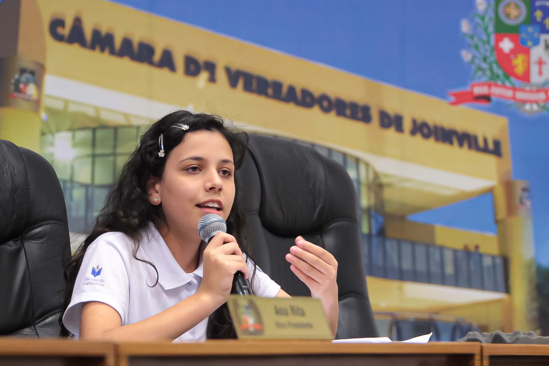 Sessão Ordinária com palavra livre para Vereadora Mirim Ana Laura Carvalho | Foto Câmara de Vereadores de Joinville