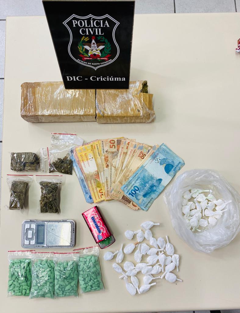 DIC de Criciúma prende traficante com mais de 400 comprimidos de ecstasy