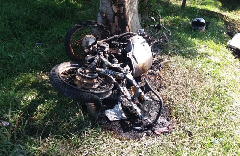 Motociclista morreu no local do acidente | Foto: PMRv/Divulgação