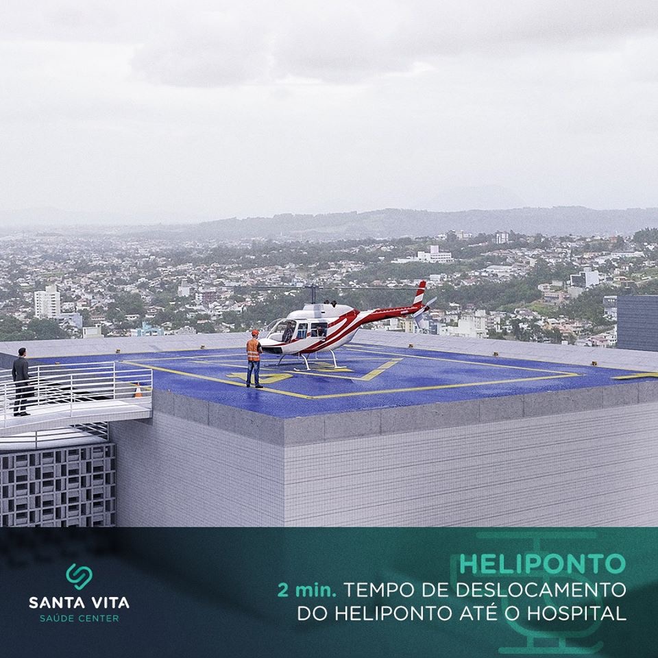 Novo heliponto de Criciúma irá auxiliar no transporte de pacientes e órgãos para transplantes