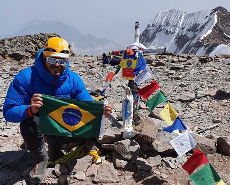 Hélio Fenrich voltou ao topo do Aconcágua após cinco anos | Foto Arquivo Pessoal