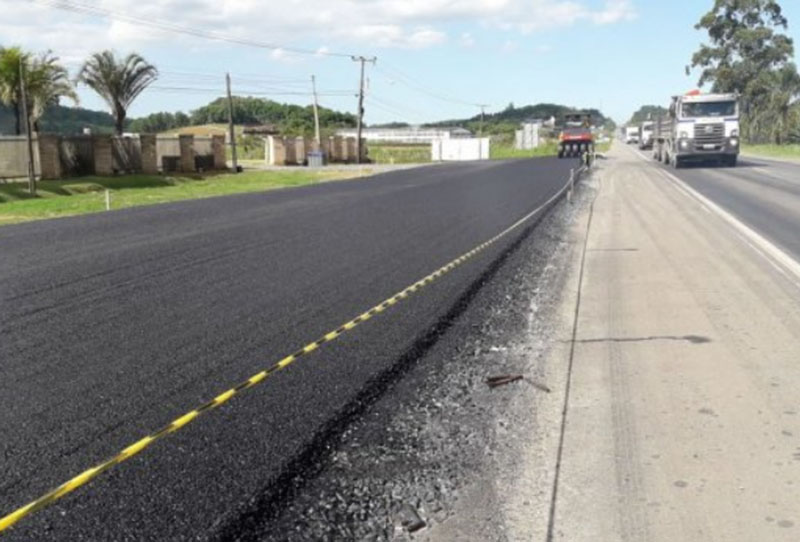Primeira etapa de obra de pavimentação deve terminar no sábado (29) | Foto: Divulgação/Secretaria da Infraestrutura