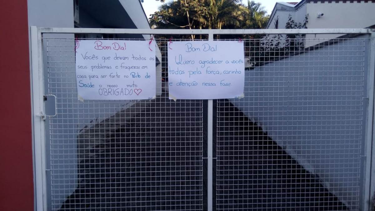 Moradores de Corupá deixam mensagens em homenagem aos profissionais de saúde