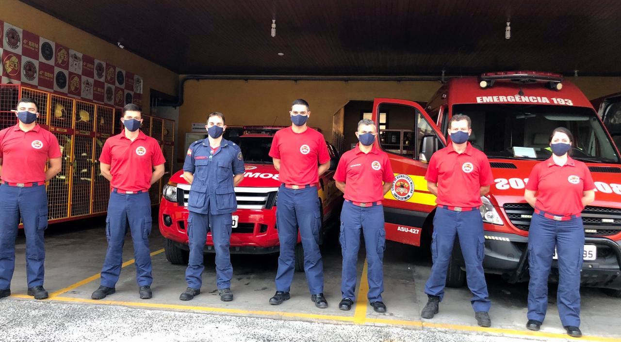 Corpo de Bombeiros Militar de Criciúma recebe doação de máscaras