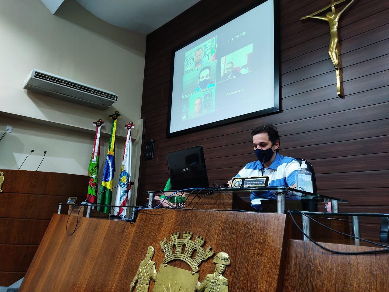 Vereador Gui Pereira comandou reuni~]ao remota da CPI | Foto CMF/Divulgação