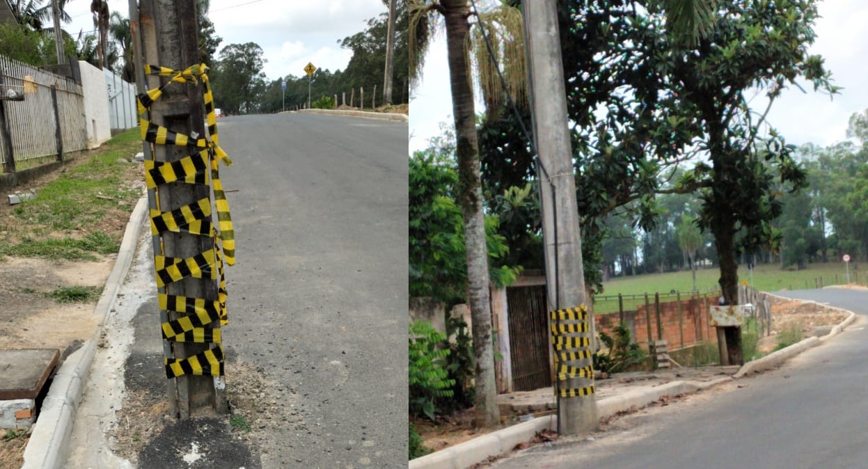 Criciúma: moradores do bairro Fábio Silva reclamam de postes sobre as ruas
