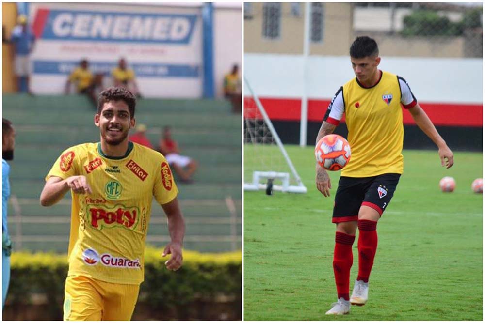 Zagueiro Victor Caetano (E) e lateral-esquerdo Bruno Dip (D) reforçam o Tricolor | Fotos: Divulgação