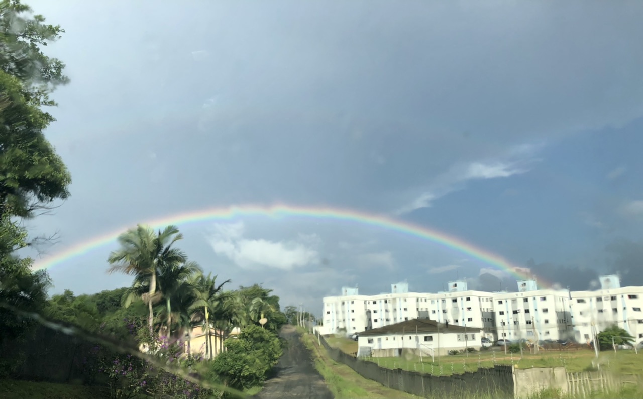 Após chuva, Criciúma ganha arco-íris na tarde desta terça-feira; confira a previsão