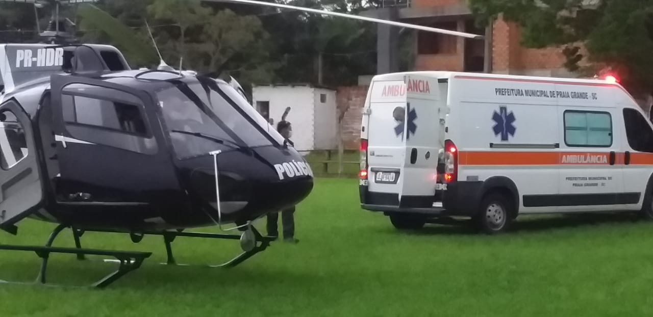Serviço Aeromédico atua em transferência de homem baleado em tentativa de homicídio