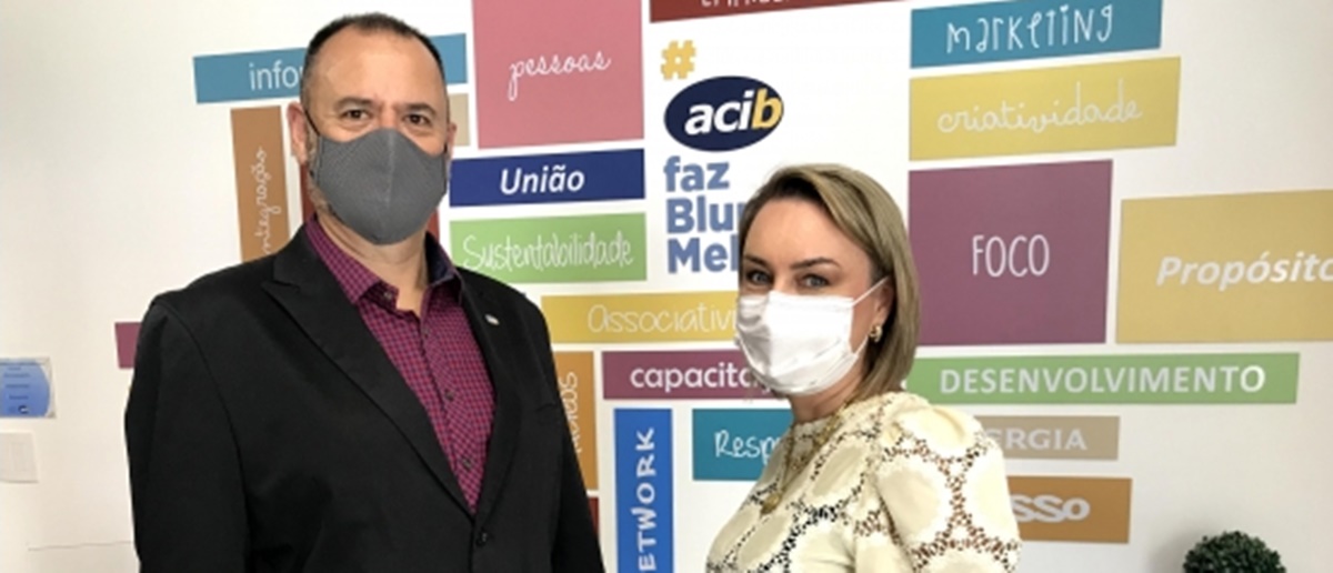 Renato Medeiros e Christiane Buerger. Foto Divulgação/Acib. 