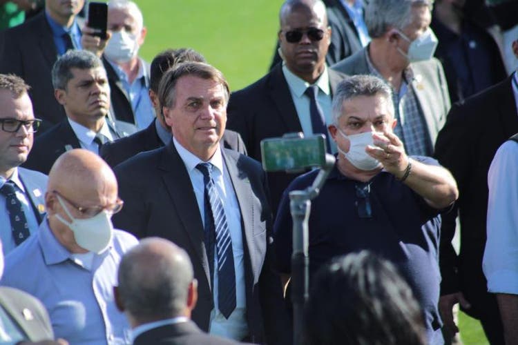 Presidente Jair Bolsonaro e o prefeito de Chapecó, João Rodrigues | Foto: Leandro Schmidt/Prefeitura Chaepcó