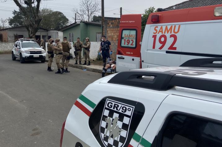 PM é recebida a tiros e envolvido no tráfico acaba sendo alvejado em Criciúma