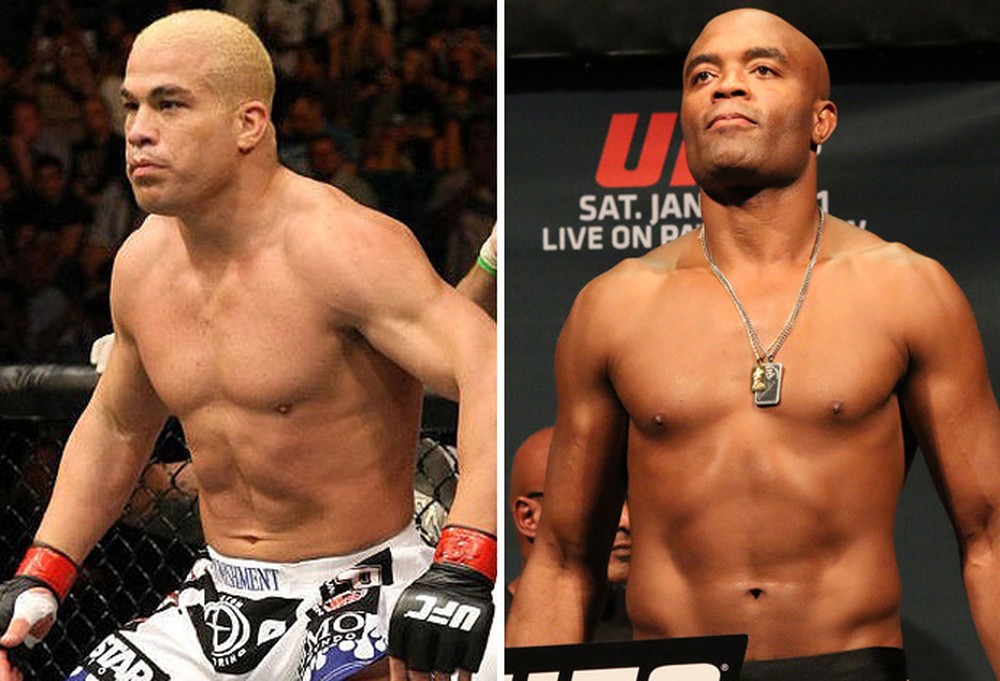 Anderson Silva (D) e Tito Ortiz (E) vão se enfrentar em Los Angeles-EUA | Fotos: Divulgação/UFC