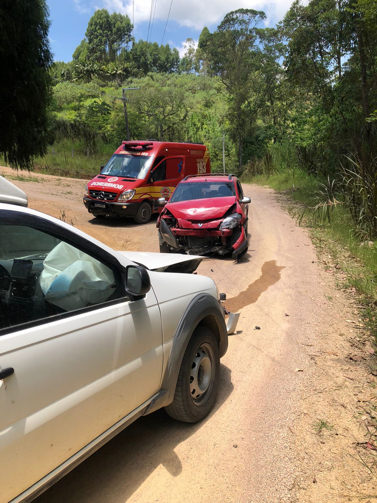 Acidente deixa duas pessoas feridas em Urussanga