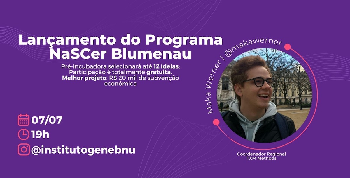 Live lança oficialmente Programa Nascer de Pré-Incubação de Ideias em Blumenau