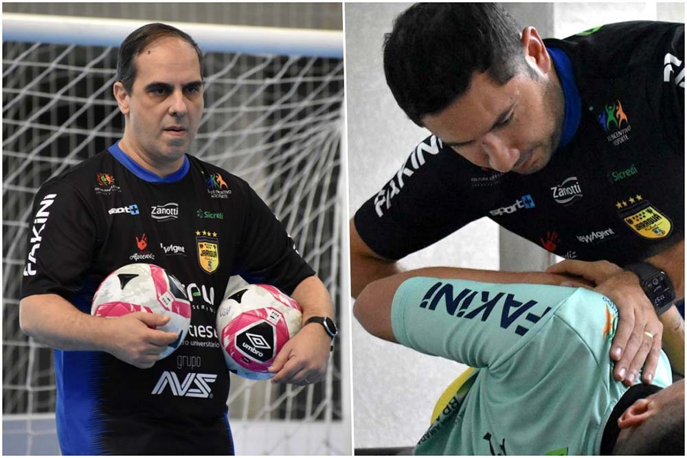 João Carlos Romano (E) e Wilson Gomes Junior foram convocados pelo técnico Marquinhos Xavier | Fotos: Paulinho Sauer/Jaraguá Futsal