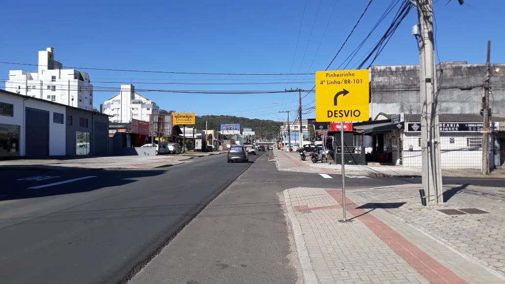 Obras no binário causam mudanças no trânsito no bairro São Luiz