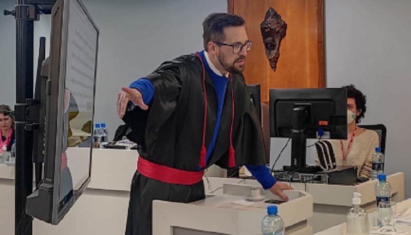O promotor de Justiça Thiago Alceu Nart, da 3ª Promotoria de Justiça da Comarca de São Bento do Sul, atuou no julgamento | Foto: MPSC/Divulgação 