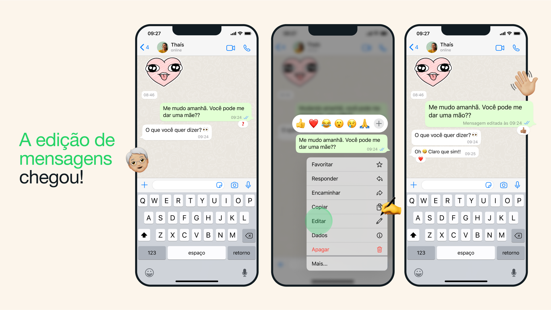 Novo recurso permite edição de mensagens no WhatsApp; saiba como